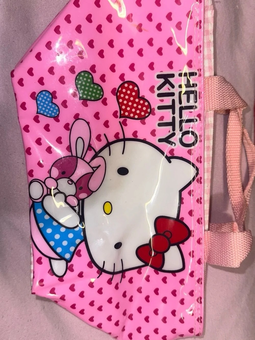 Hello Kitty Pink Heart Print Kids small Makeup bag